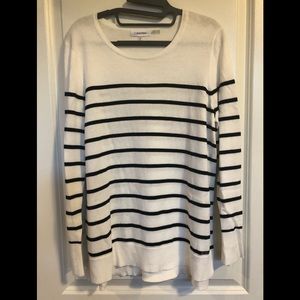 Black and white stripe Calvin Klein sweater